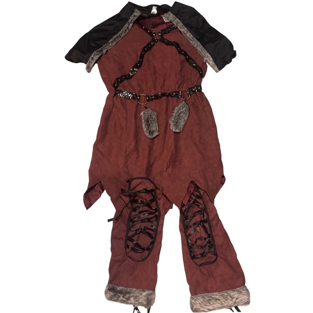 Dreamguy Viking Warrior Costume Medieval Faux Fur Studded Halloween Mens Med